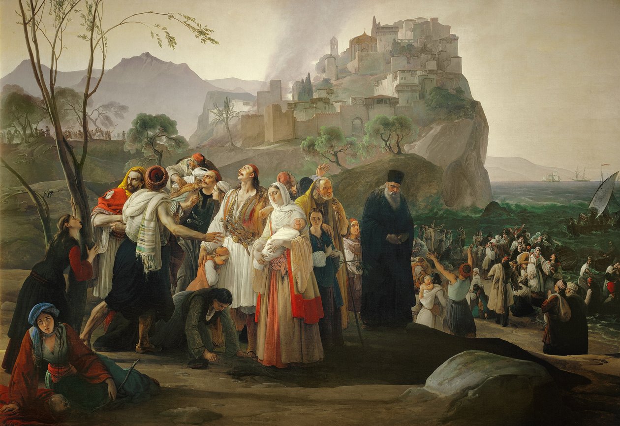 Uchodźcy z Parga autorstwa Francesco Hayez
