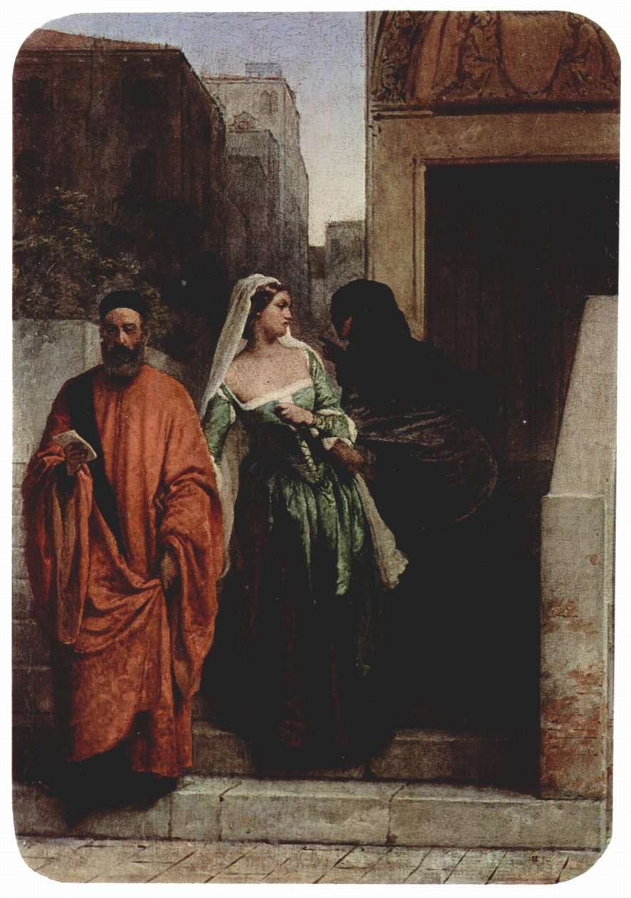 Zemsta rywalki (Le Veneziane - Kobiety z Wenecji) autorstwa Francesco Hayez