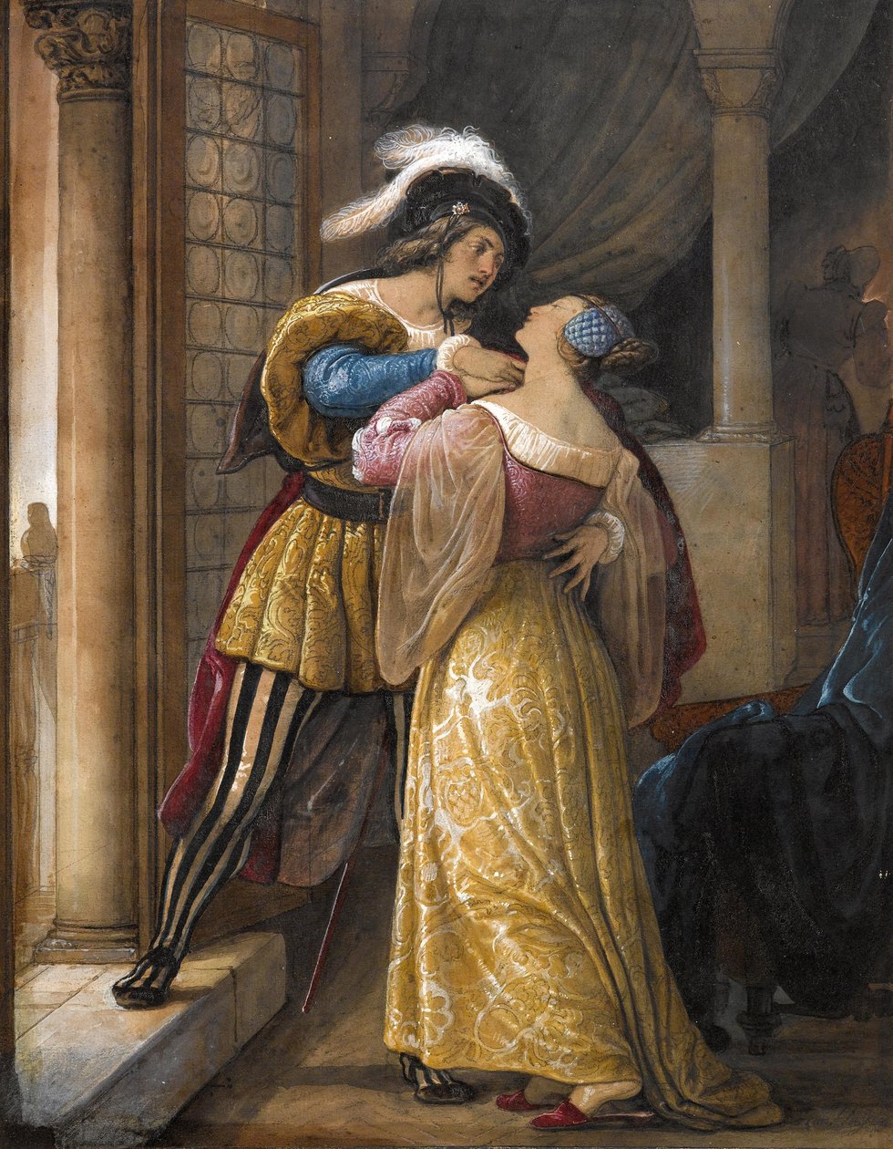Romeo i Julia, przed 1881 rokiem. autorstwa Francesco Hayez