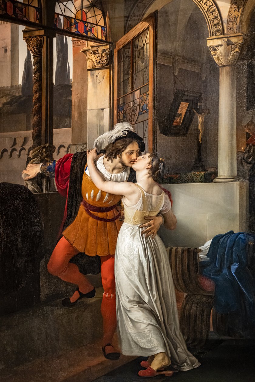 Ostatni pocałunek Romea z Julią autorstwa Francesco Hayez