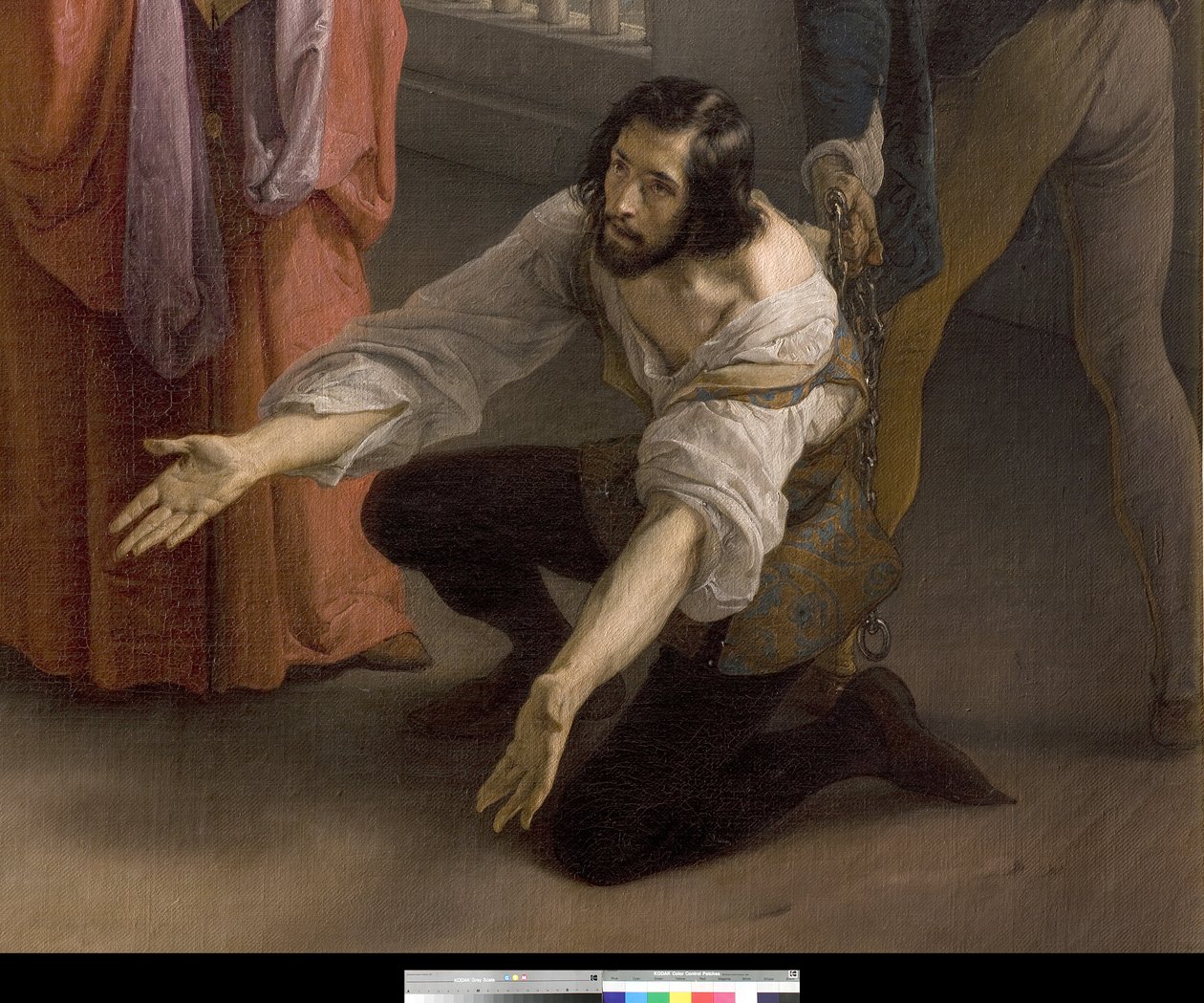 Ostatnie spotkanie Jacopo Foscariego z rodziną przed wygnaniem, 1838-40 autorstwa Francesco Hayez