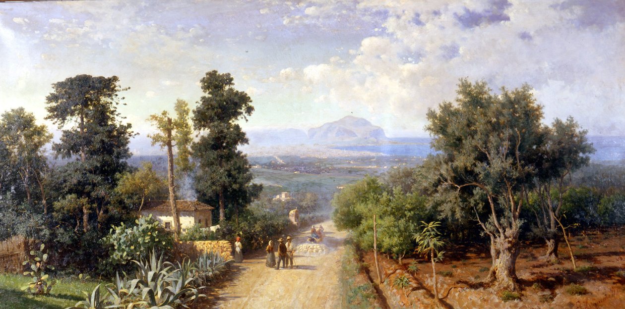 Okolice Palermo. Obraz F. Lojacono autorstwa Francesco Lojacono