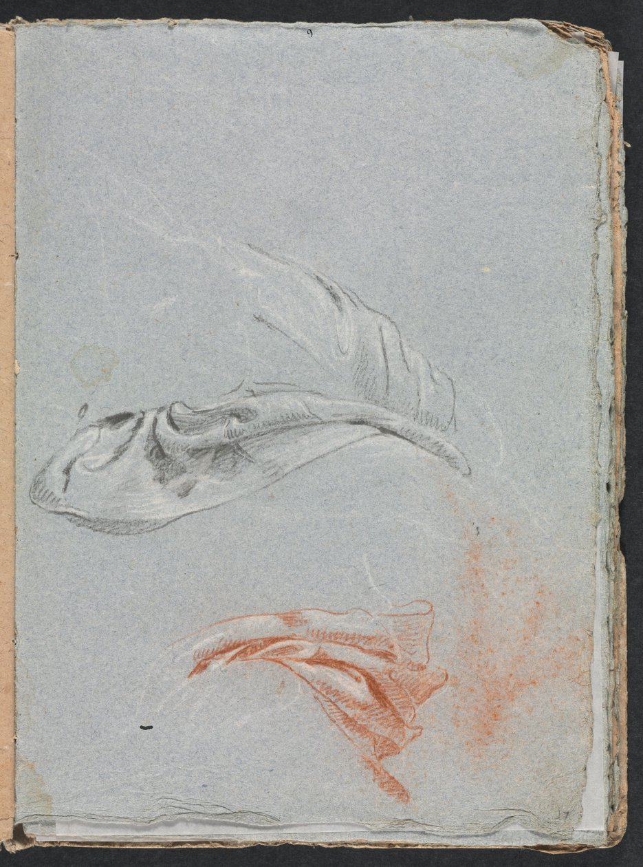 Szkicownik werona: Studia draperii strona 17, 1760. autorstwa Francesco Lorenzi