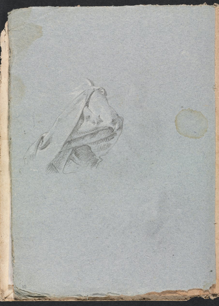 Szkicownik werona: studium draperii, strona 10, 1760. autorstwa Francesco Lorenzi