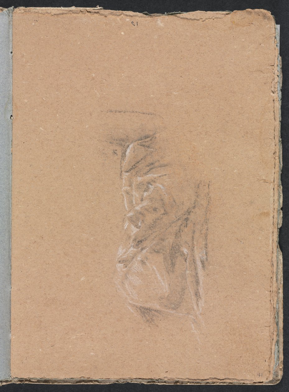 Szkicownik werona: studium draperii, strona 41, 1760. autorstwa Francesco Lorenzi