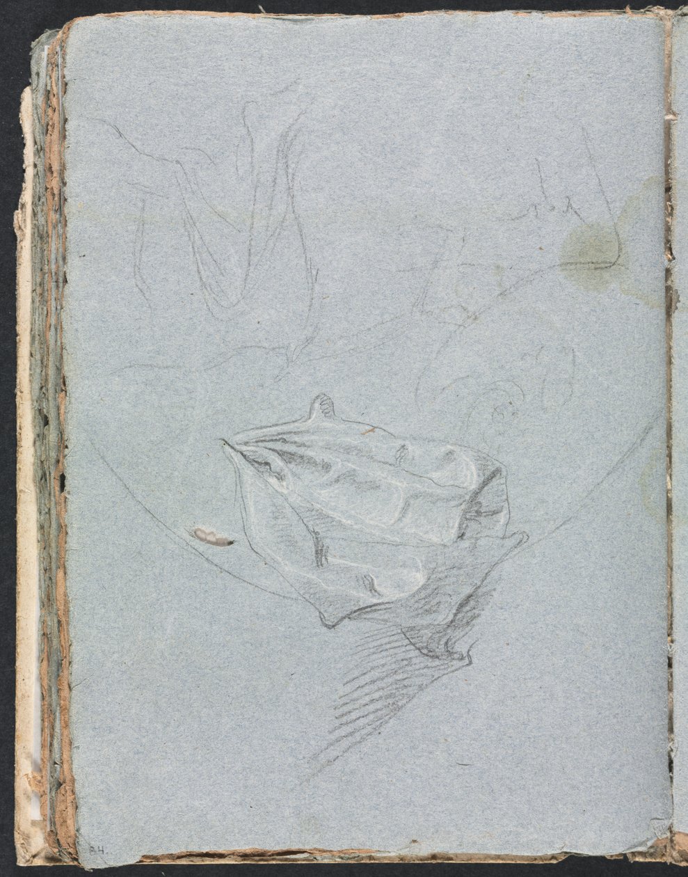 Szkicownik werony: studium draperii, strona 84, 1760. autorstwa Francesco Lorenzi