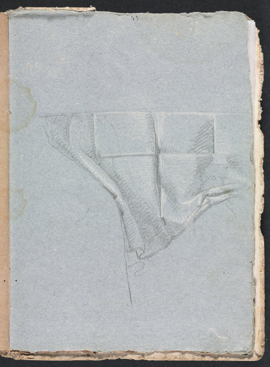Szkicownik werona: studium draperii, strona 93, 1760. autorstwa Francesco Lorenzi