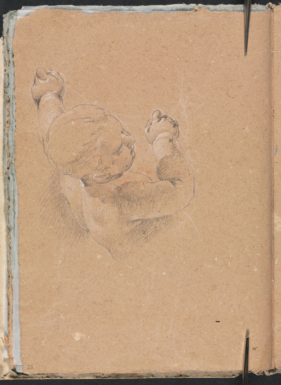 Szkicownik werona: Putto strona 22, 1760. autorstwa Francesco Lorenzi