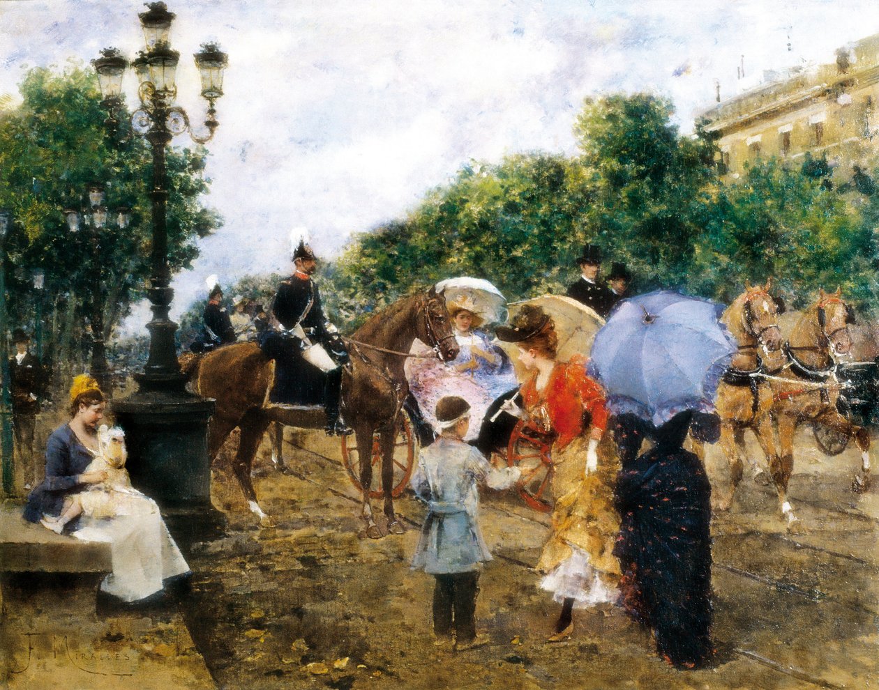 Paseo de Gracia autorstwa Francesco Miralles Galaup