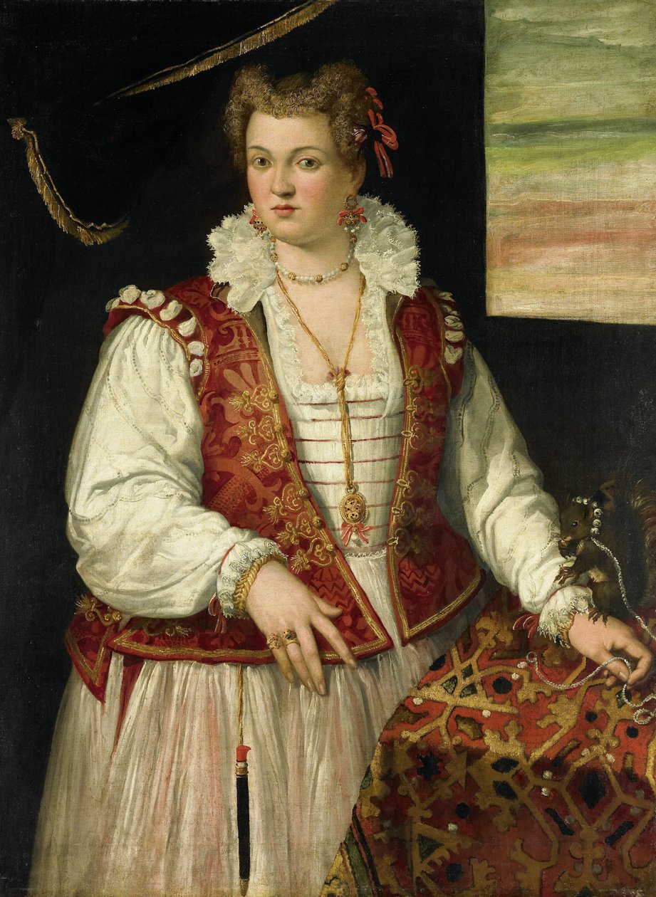 Portret kobiety z wiewiórką autorstwa Francesco Montemezzano (attributed to)