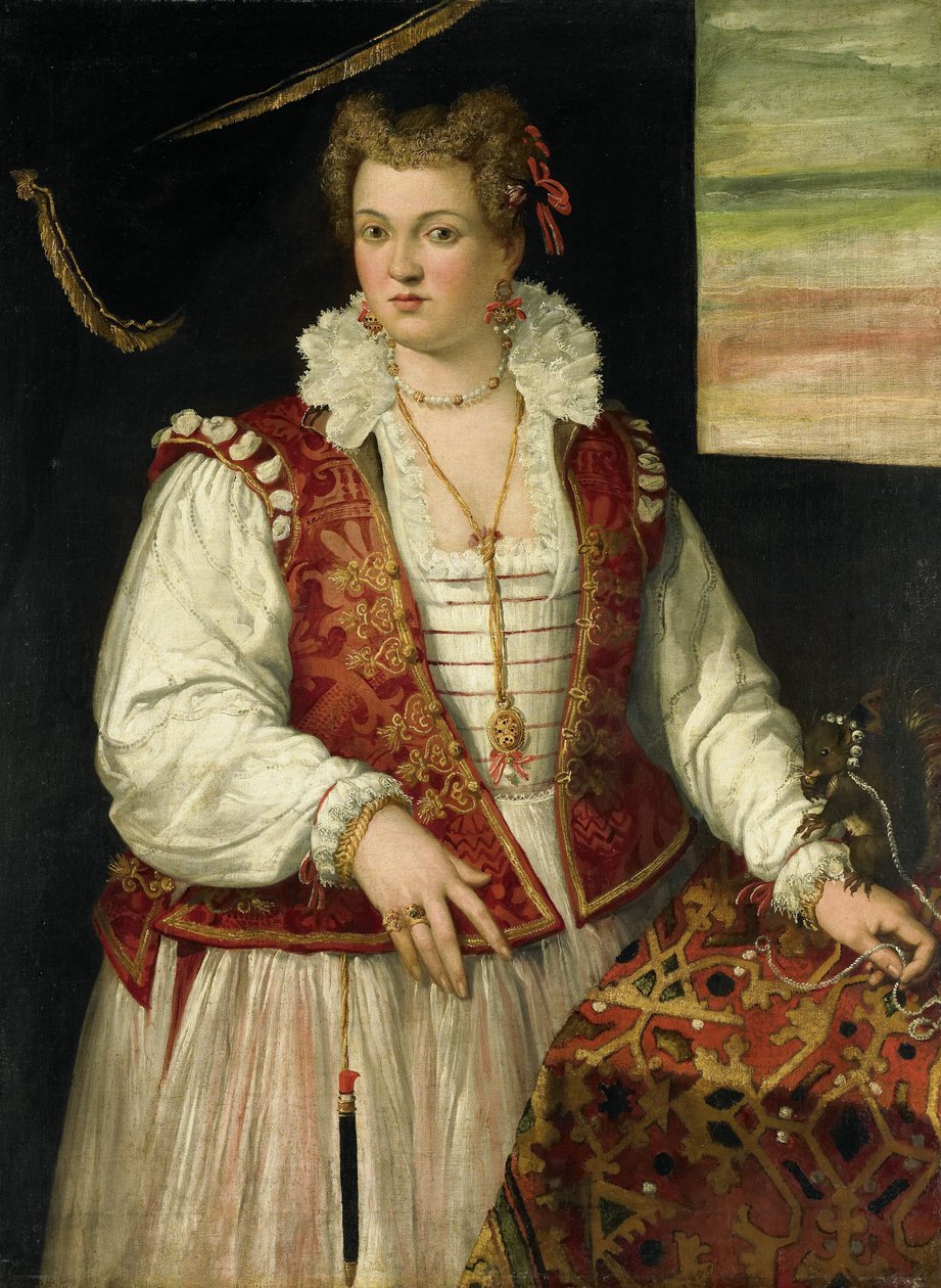 Portret kobiety z wiewiórką autorstwa Francesco Montemezzano