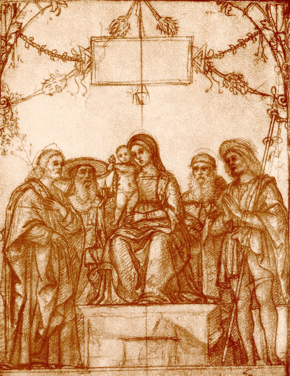 Madonna z czterema świętymi autorstwa Francesco Morone