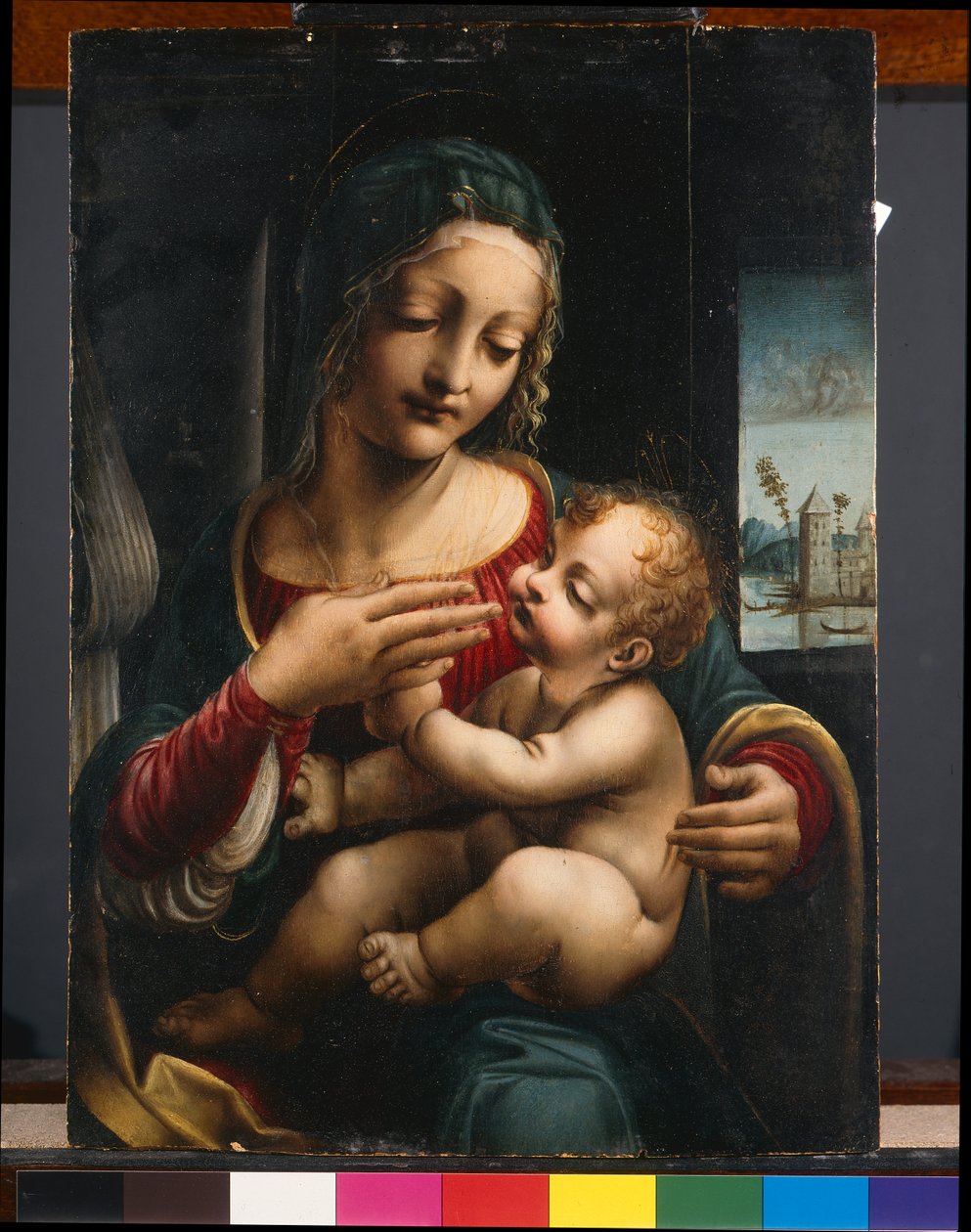 Dziewica z Dzieciątkiem, c.1490-1500 (olej na panelu) autorstwa Francesco Napoletano