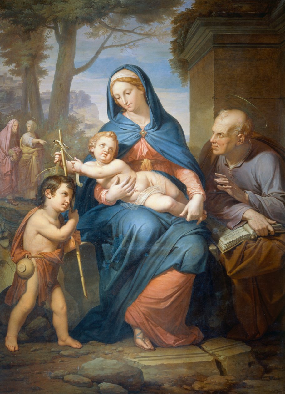 Święta Rodzina, ante 1836, Francesco Nenci (1781-1850), olej na płótnie, 200x147 cm autorstwa Francesco Nenci