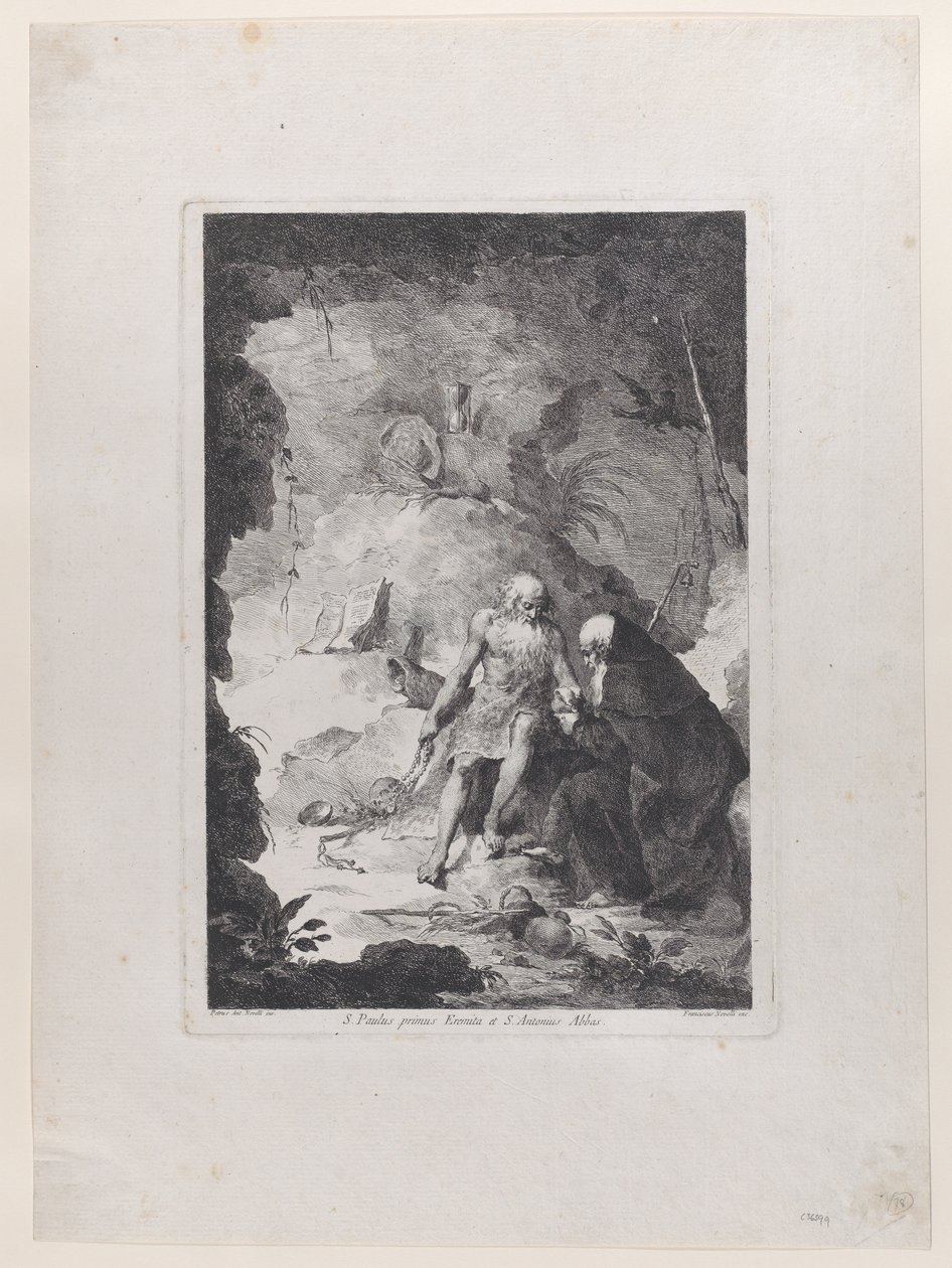 Św. Paweł Pustelnik i Św. 1784-1836. autorstwa Francesco Novelli