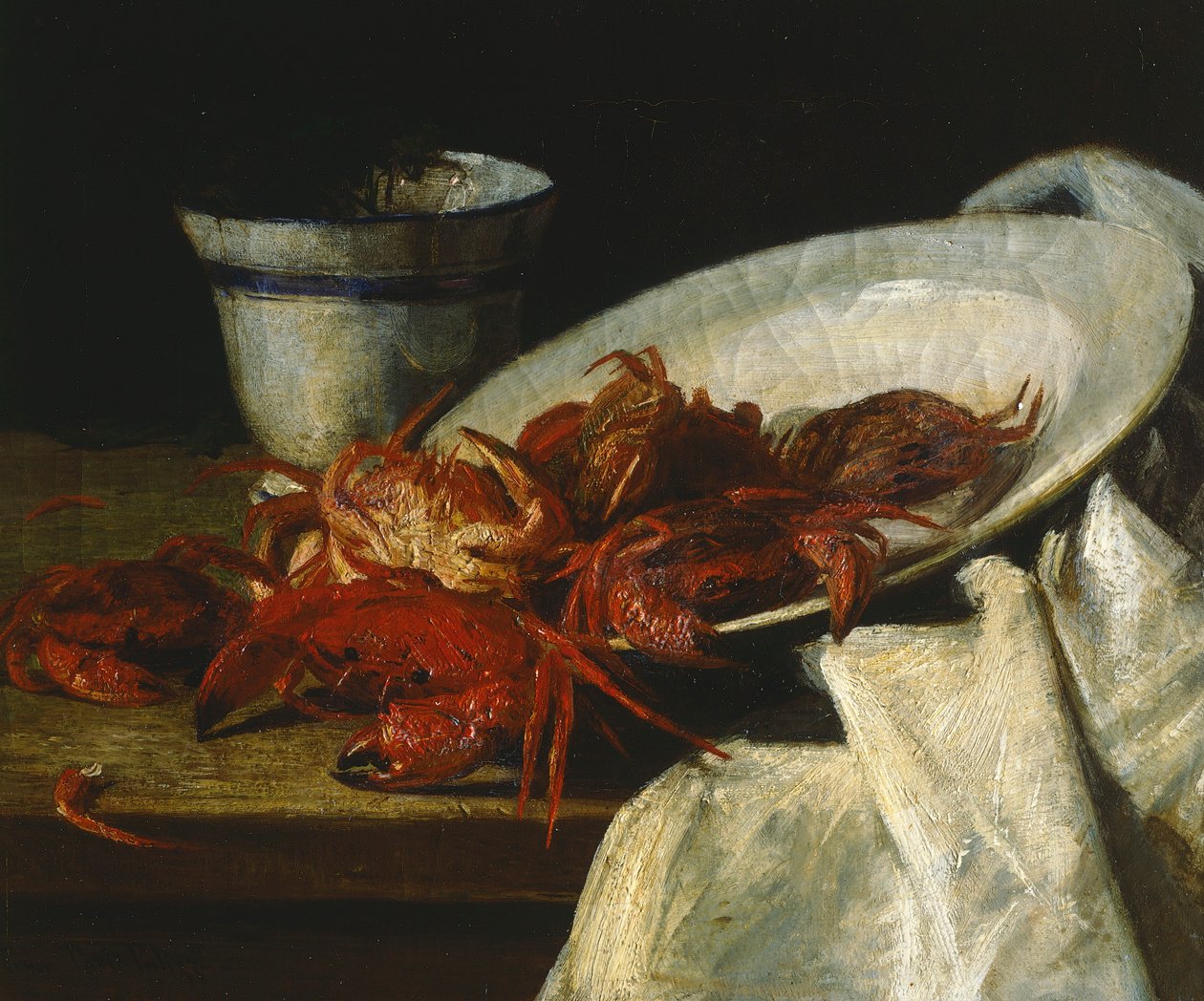 Martwa natura ze skorupiakami (olej na płótnie) autorstwa Francesco Paolo Palizzi