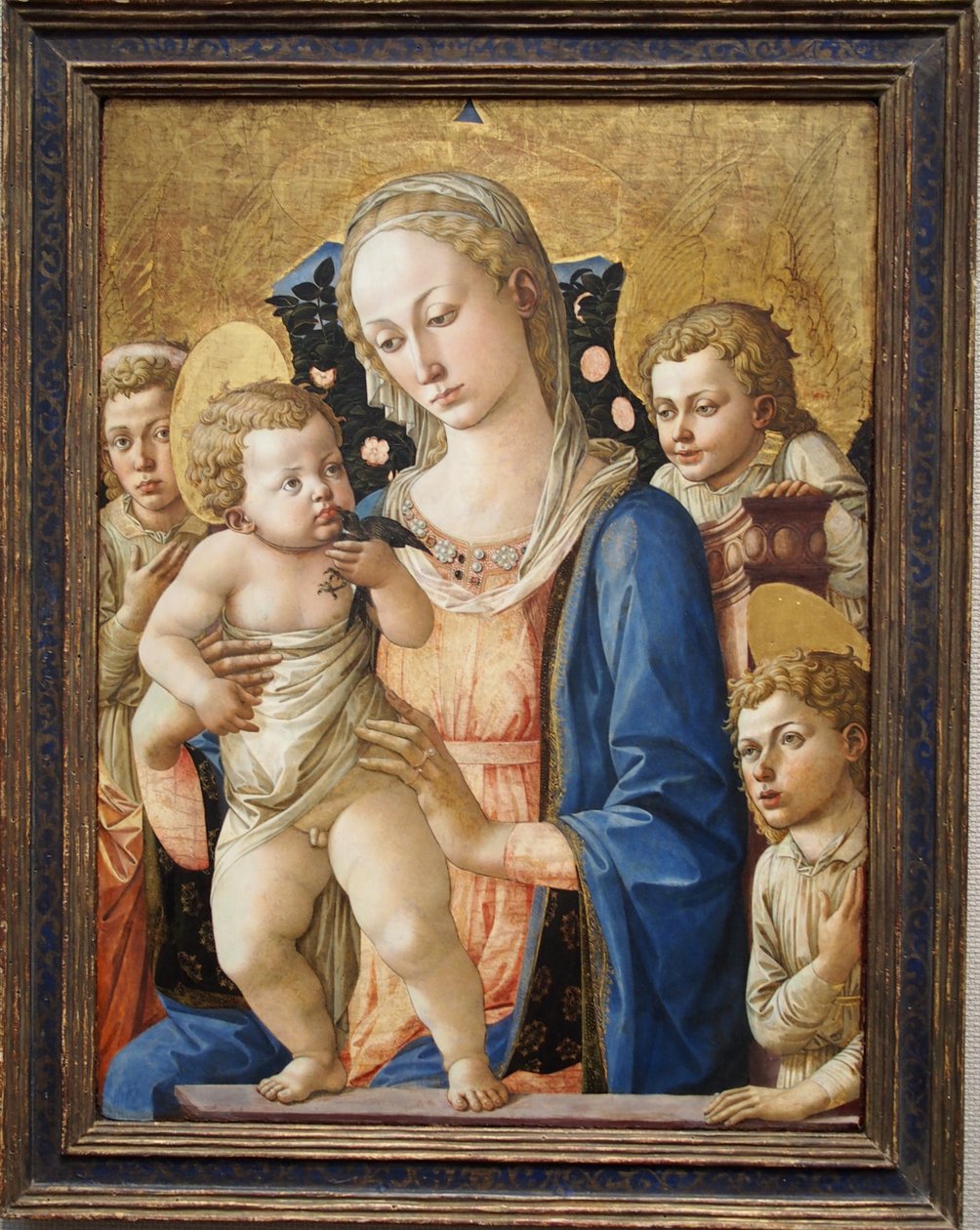 1455 Pesellino Madonna z Dzieciątkiem i św. Janem z Toledo autorstwa Francesco Pesellino