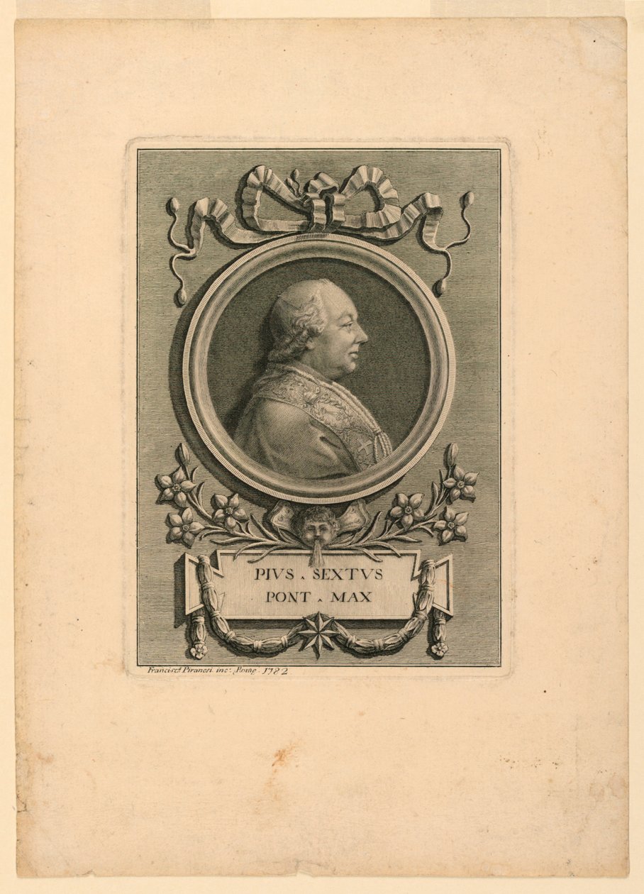Papież Pius VI (1775-1799) autorstwa Francesco Piranesi