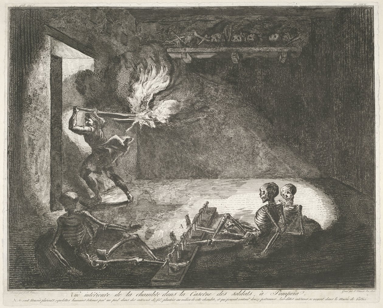 Soldatenkazerne te Pompei Starożytności Magna Graecia (tytuł serii) autorstwa Francesco Piranesi