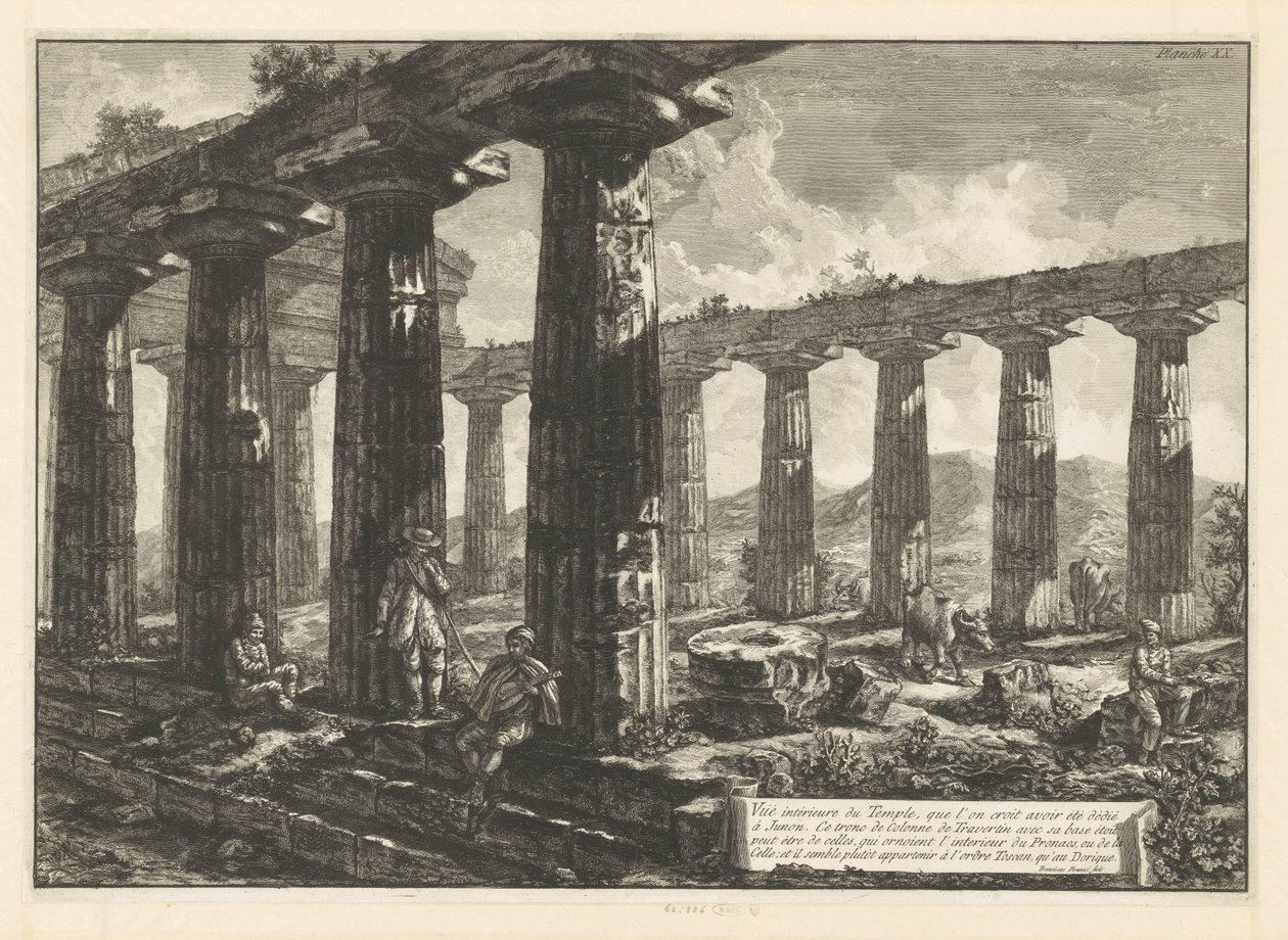 Świątynia Juno w Paestum Vue intérieure du Temple, que l