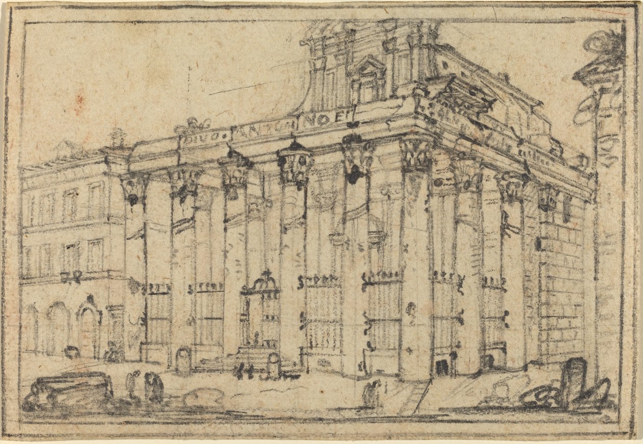 Świątynia Antonina i Faustyny autorstwa Francesco Piranesi