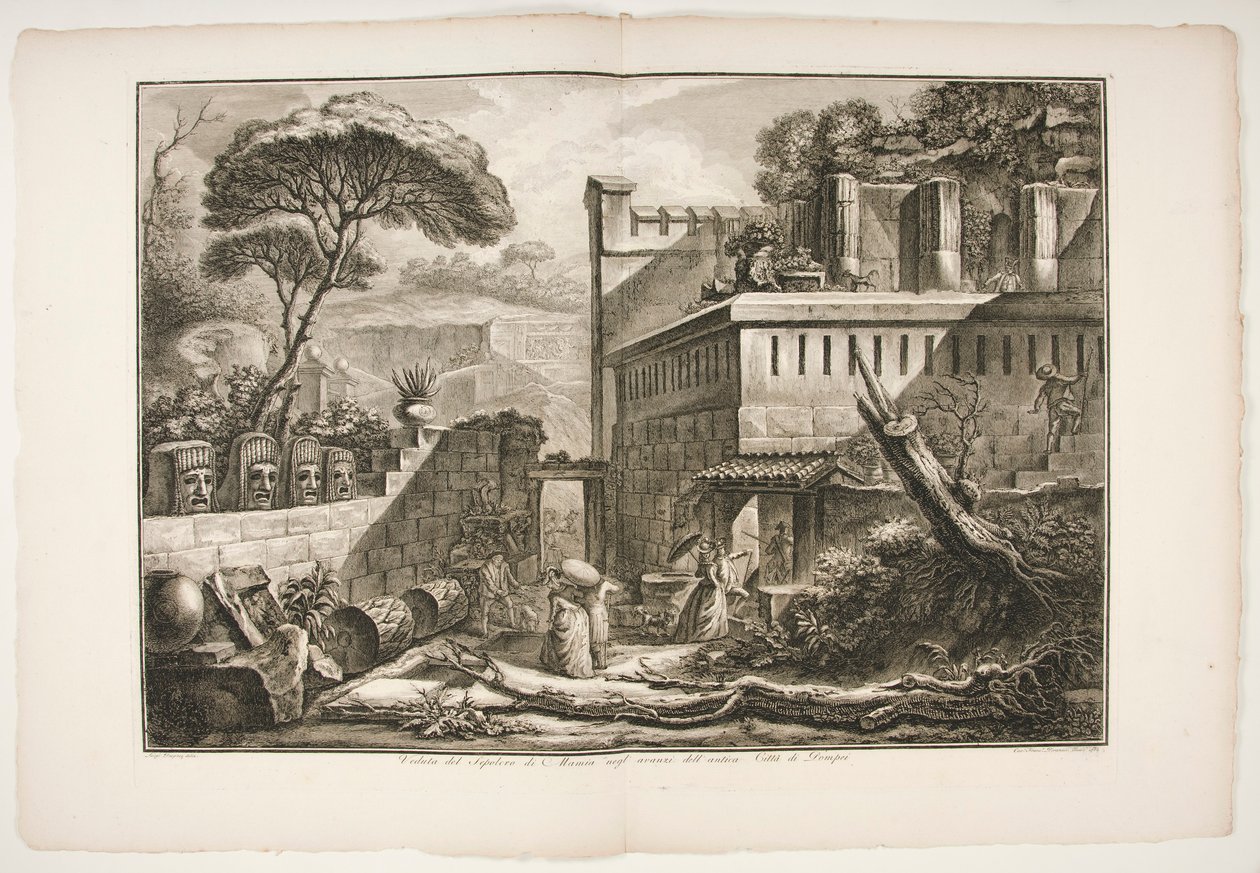 Widok na Grobowiec Marnia negl autorstwa Francesco Piranesi