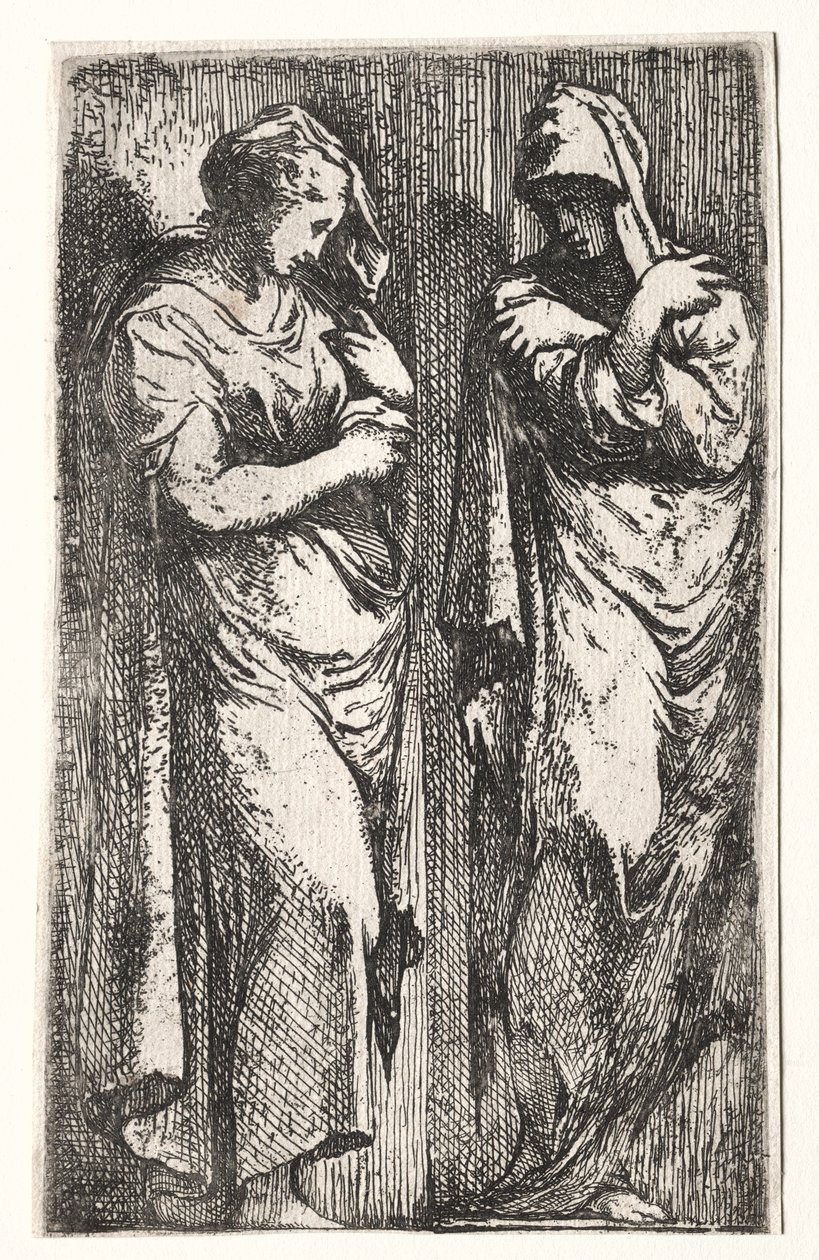 Dwie rzymskie kobiety autorstwa Francesco Primaticcio