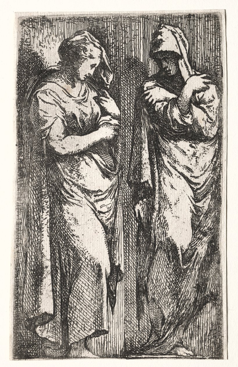 Dwie rzymskie kobiety. autorstwa Francesco Primaticcio