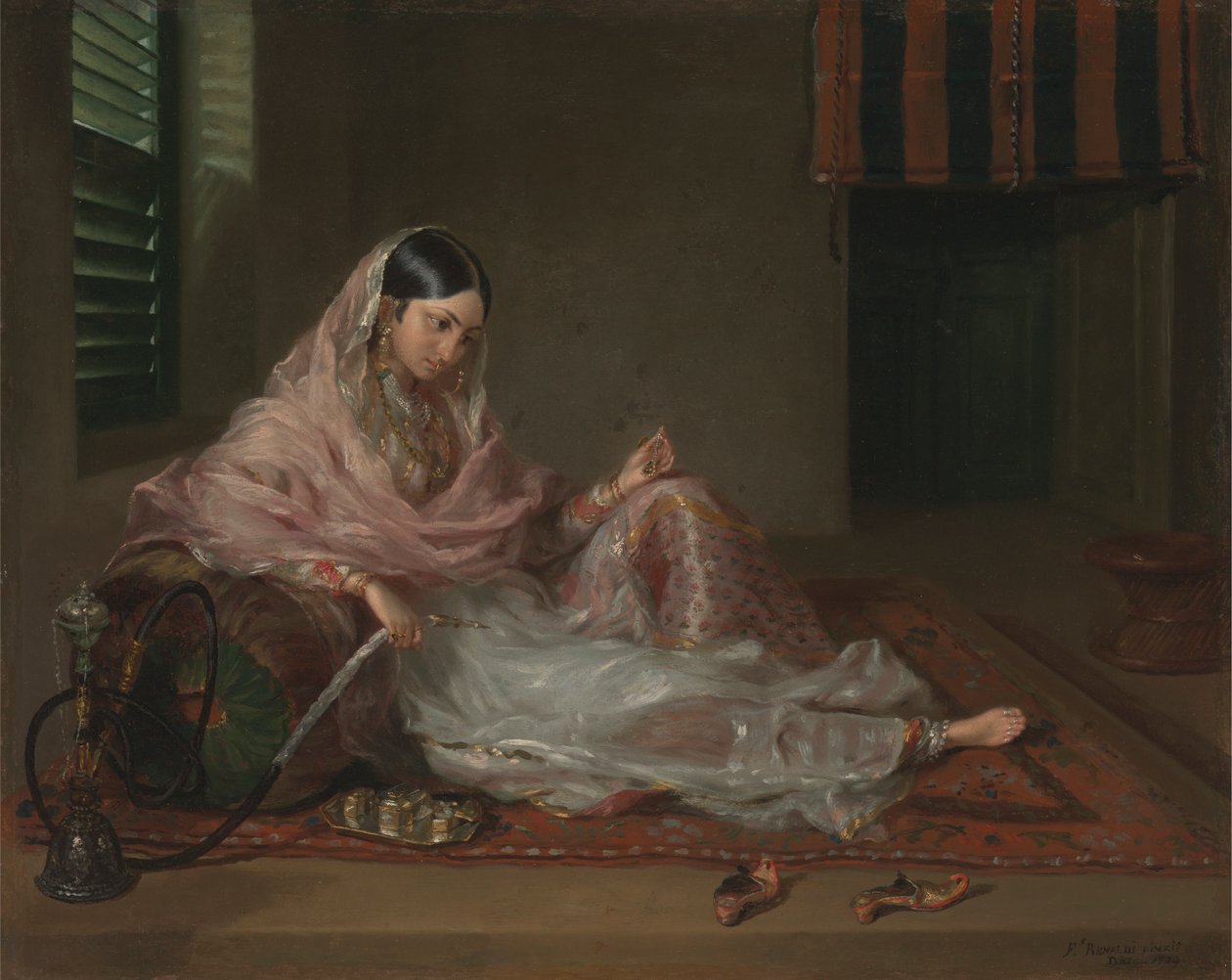 Muzułmańska dama leżąca autorstwa Francesco Renaldi