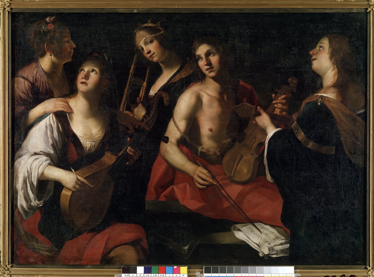 Koncert (koncert). Obraz Francesco Rustici (ok. 1575-1626). olej na płótnie autorstwa Francesco Rustici