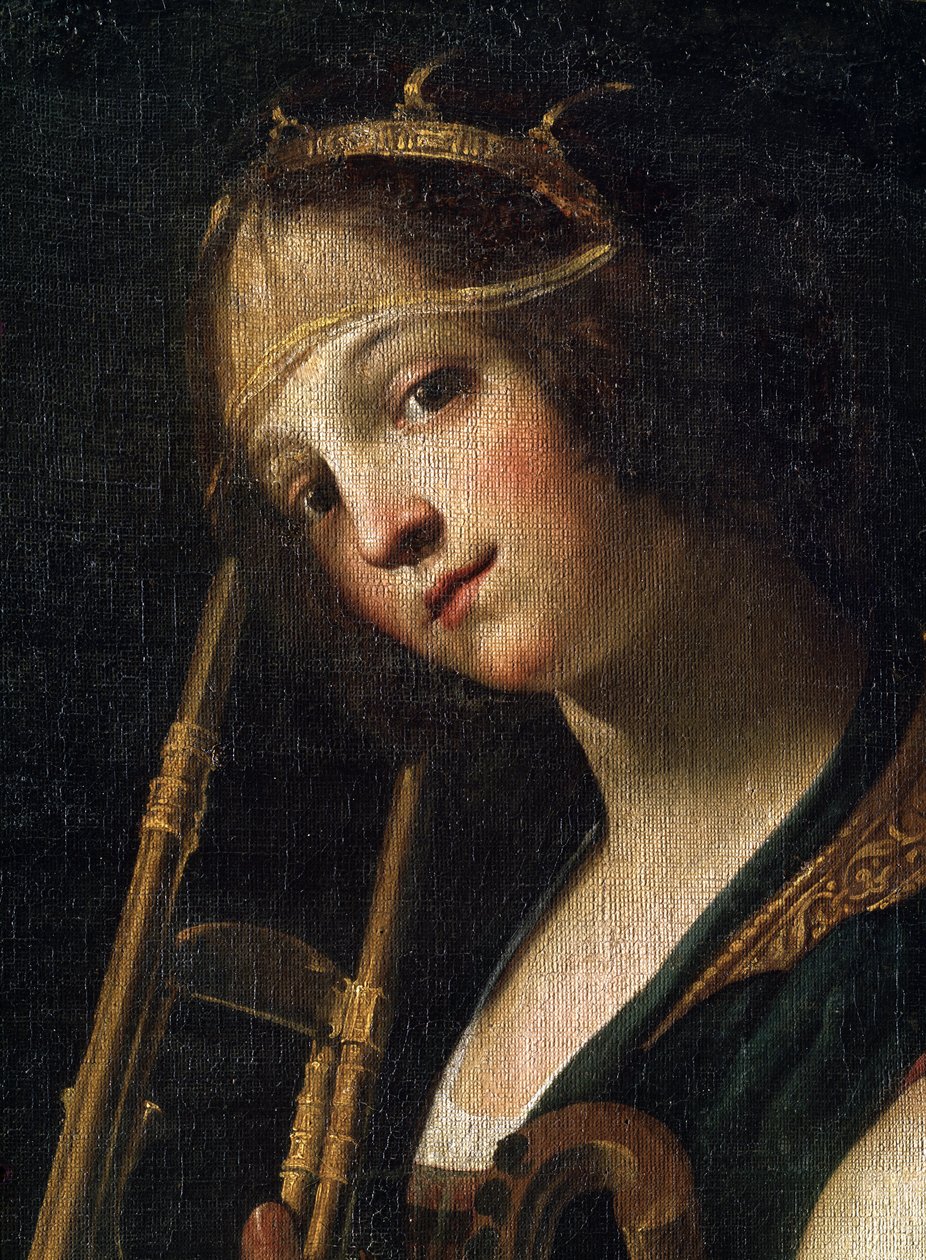 Koncert (szczegóły) (Koncert). Obraz Francesco Rustici (ok. 1575-1626). olej na płótnie autorstwa Francesco Rustici