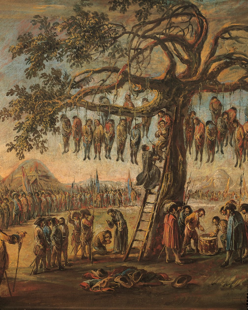 „Nieszczęście wojny: wisielcy” Francesco Simonini, detal autorstwa Francesco Simonini