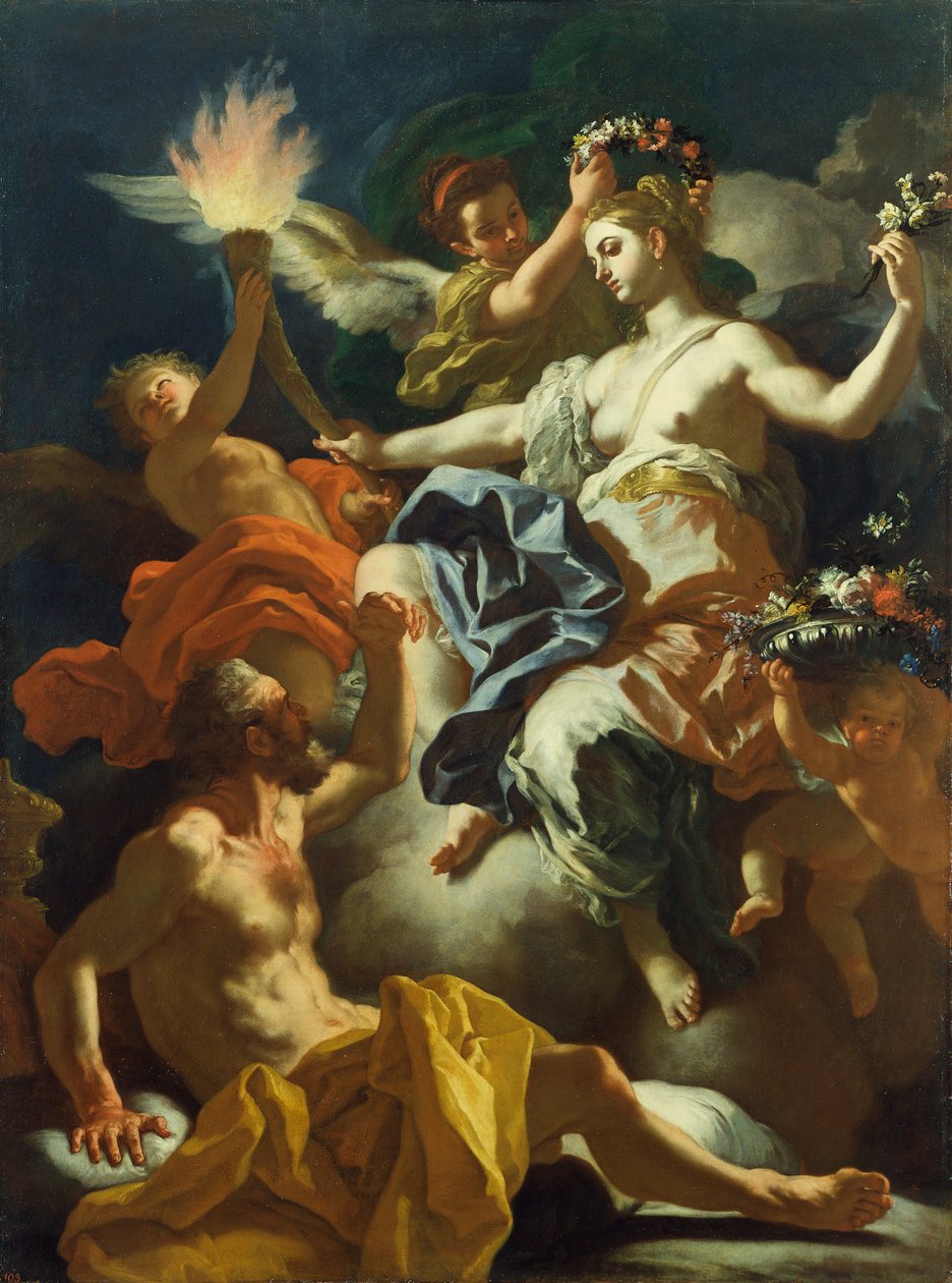 Aurora odchodząca od Tithonusa, 1704 r. autorstwa Francesco Solimena