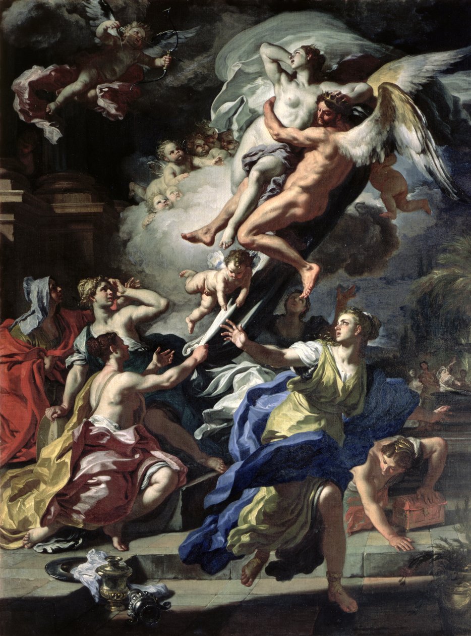 Boreas porywa Oreithyę, córkę Erechteusza, 1729 autorstwa Francesco Solimena