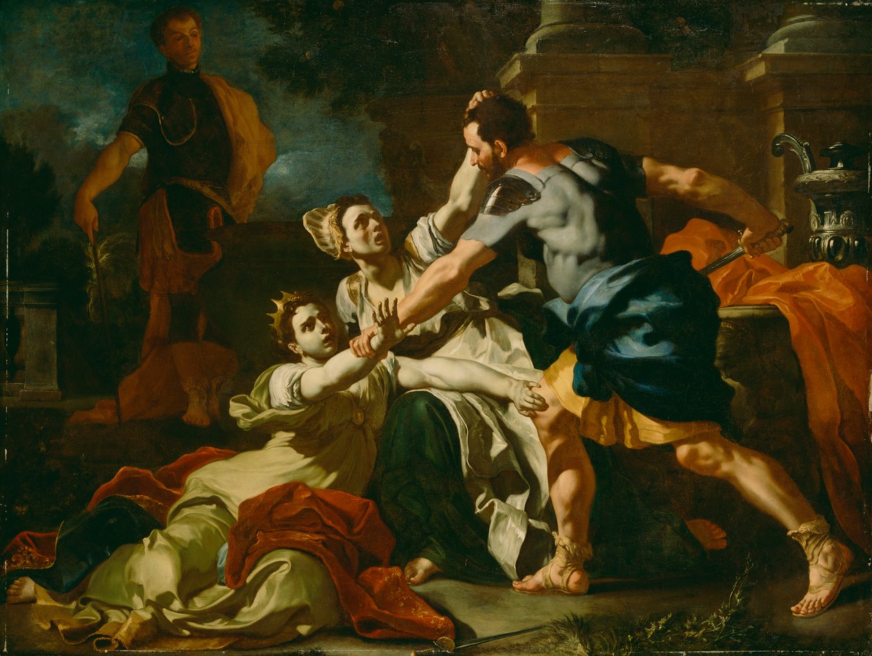 Śmierć Messaliny, ok. 1704-12 autorstwa Francesco Solimena