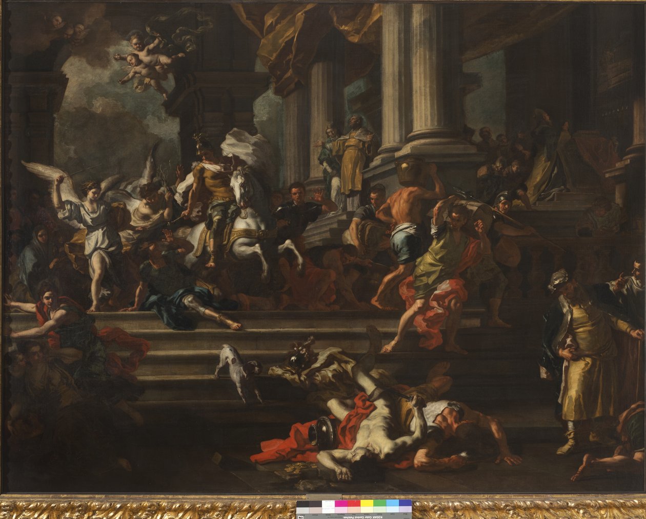 Heliodorus wygnany ze Świątyni Jerozolimskiej, 1720-24 autorstwa Francesco Solimena