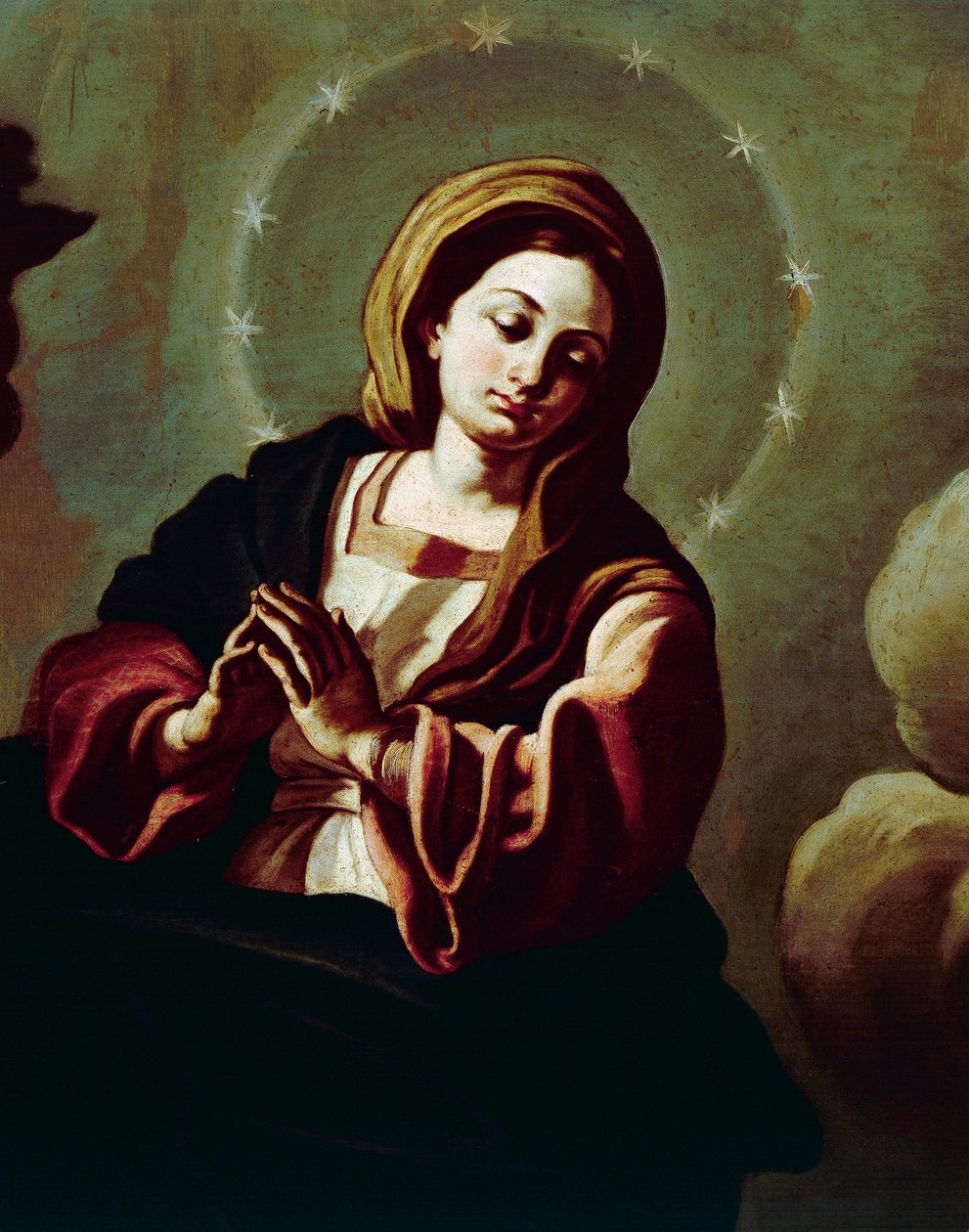 Niepokalane Poczęcie, obraz na płótnie przypisywany Francesco Solimena (1657-1747), Katedra San Pardo, Larino, Molise, Włochy autorstwa Francesco Solimena