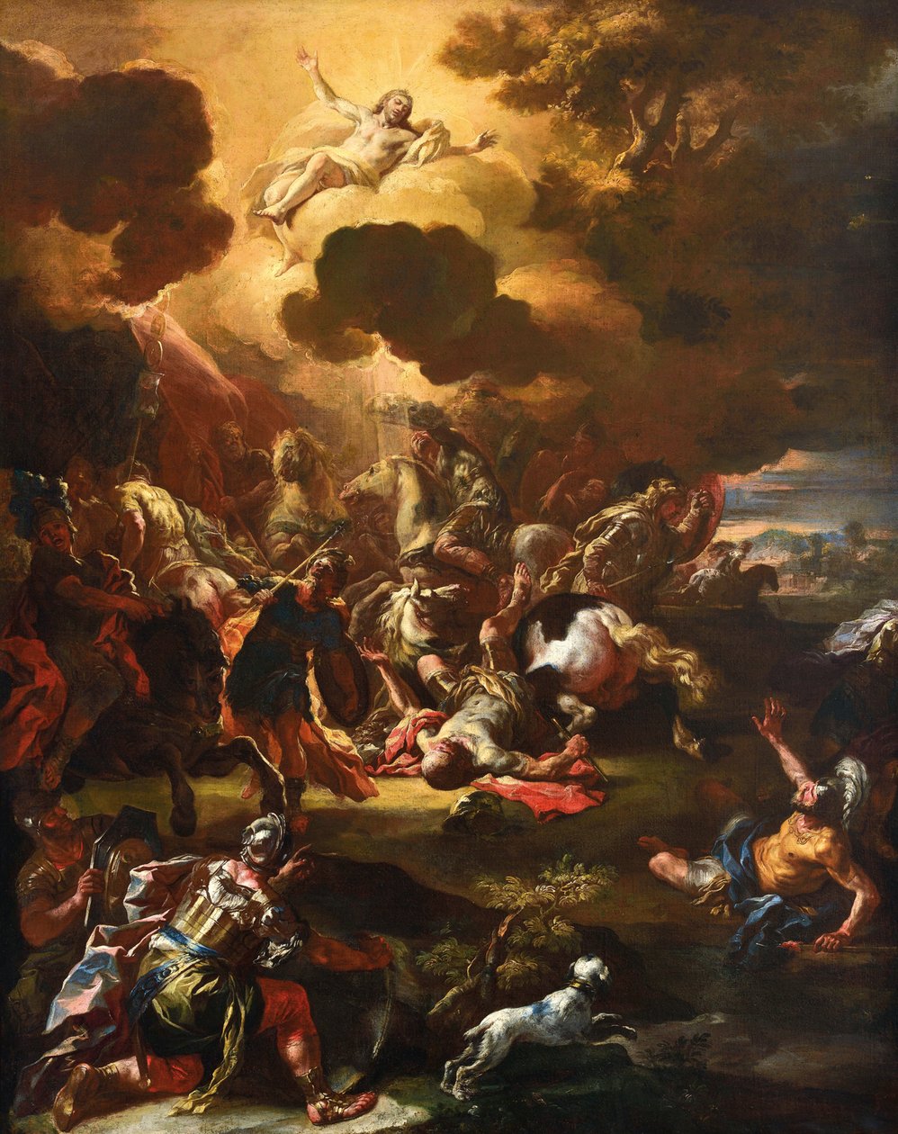 La Conversion de Saint Paul - Nawrócenie św. Pawła - Francesco Solimena (1657-1747). Olej na płótnie Wymiar : 129x102 cm Kolekcja prywatna autorstwa Francesco Solimena