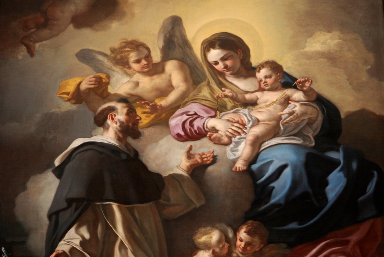 Madonna Różańcowa ze świętymi Dominikiem i Katarzyną autorstwa Francesco Solimena