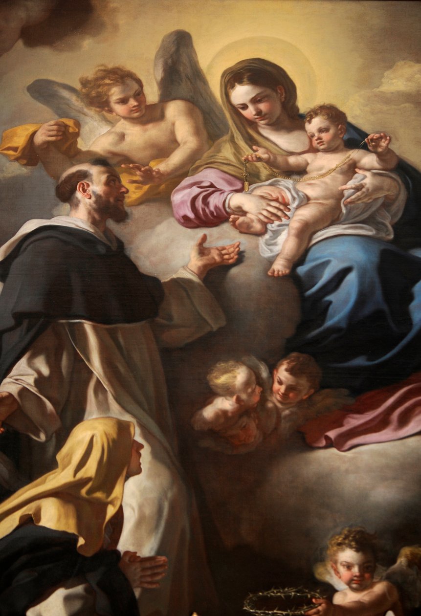 Madonna Różańcowa ze świętymi Dominikiem i Katarzyną autorstwa Francesco Solimena