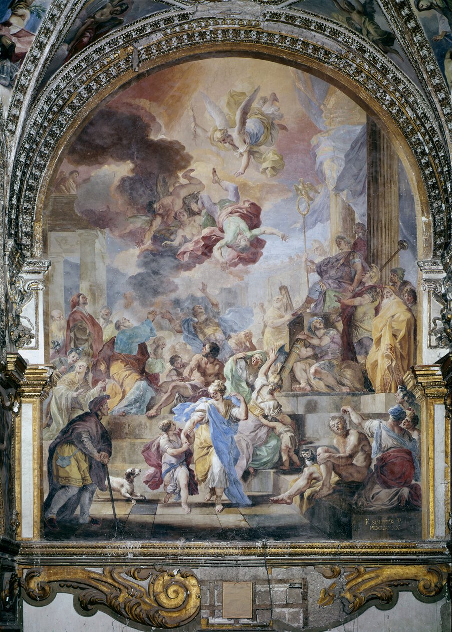 Upadek Szymona Maga autorstwa Francesco Solimena