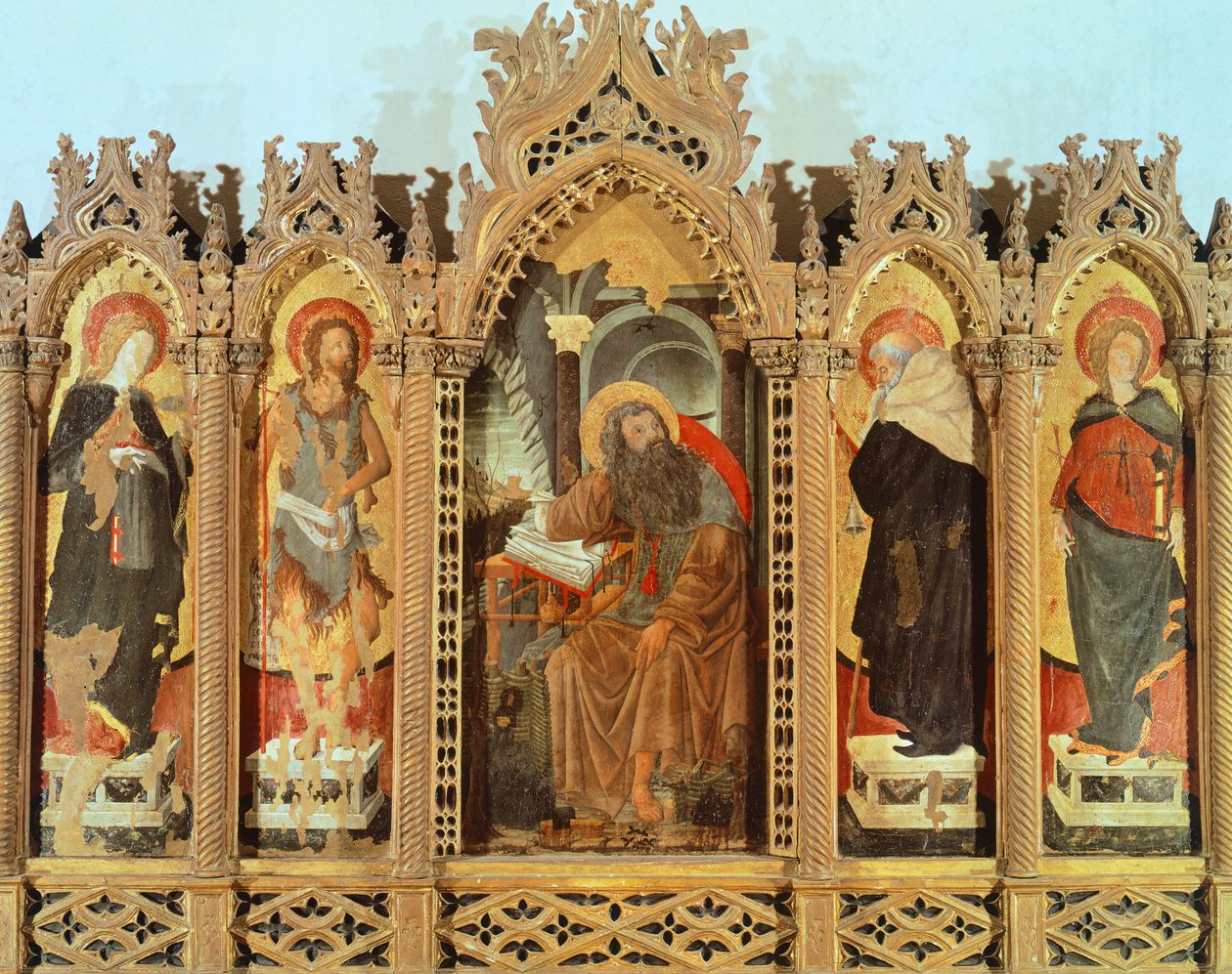 Poliptyk Lazara, ok. 1452, autor: Francesco Squarcione (1397-1468), tempera na desce autorstwa Francesco Squarcione