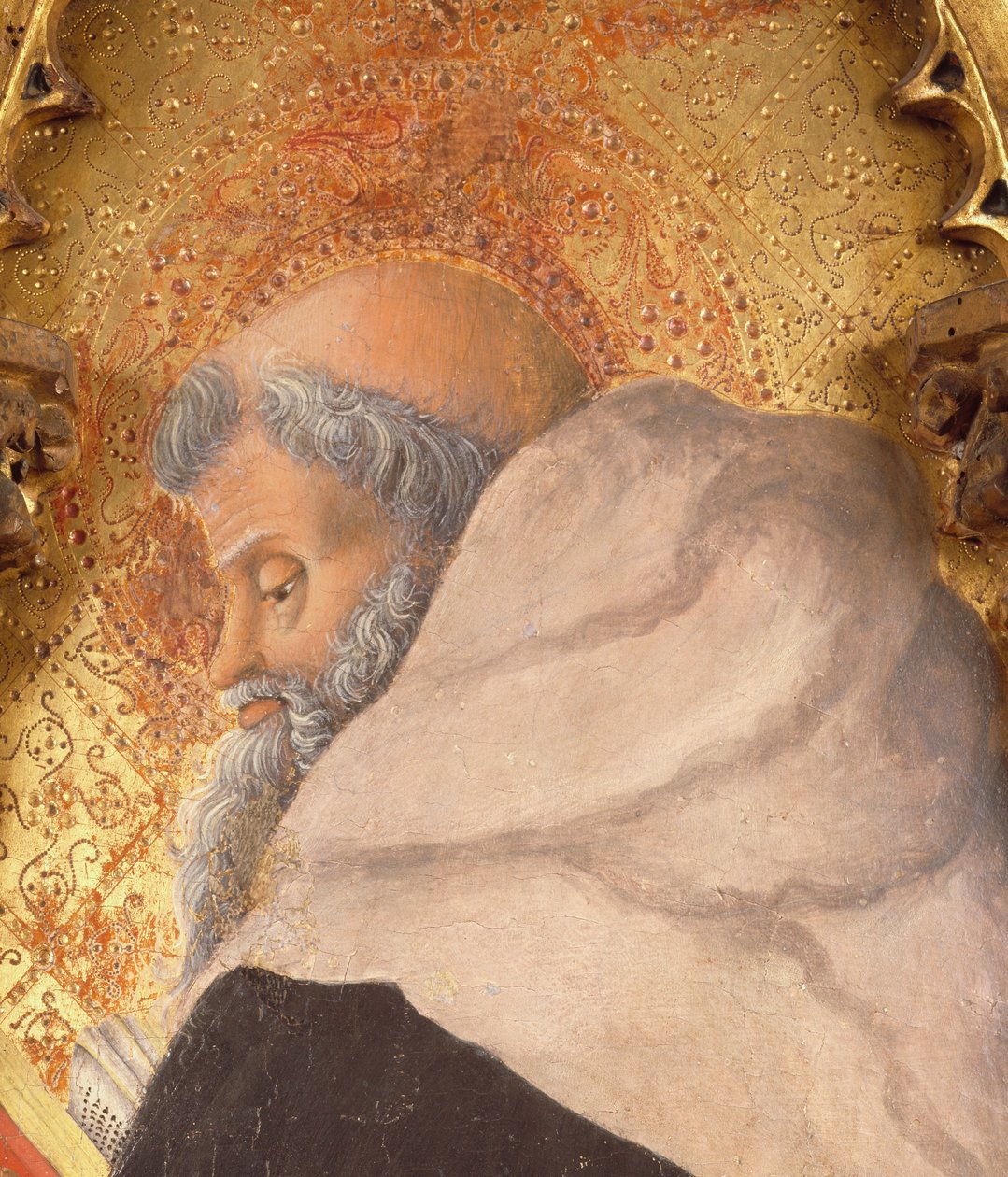 Profil Dalbono Edwarda, fragment ołtarza Lazary, autorstwa Francesco Squarcione (1397-1468), tempera na panelu autorstwa Francesco Squarcione