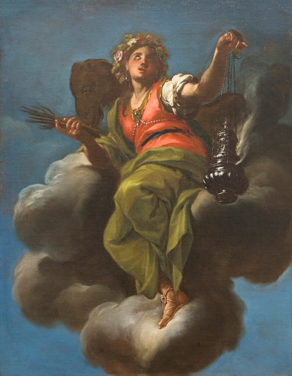 Azja, ok. 1709 (olej na płótnie) autorstwa Francesco Trevisani
