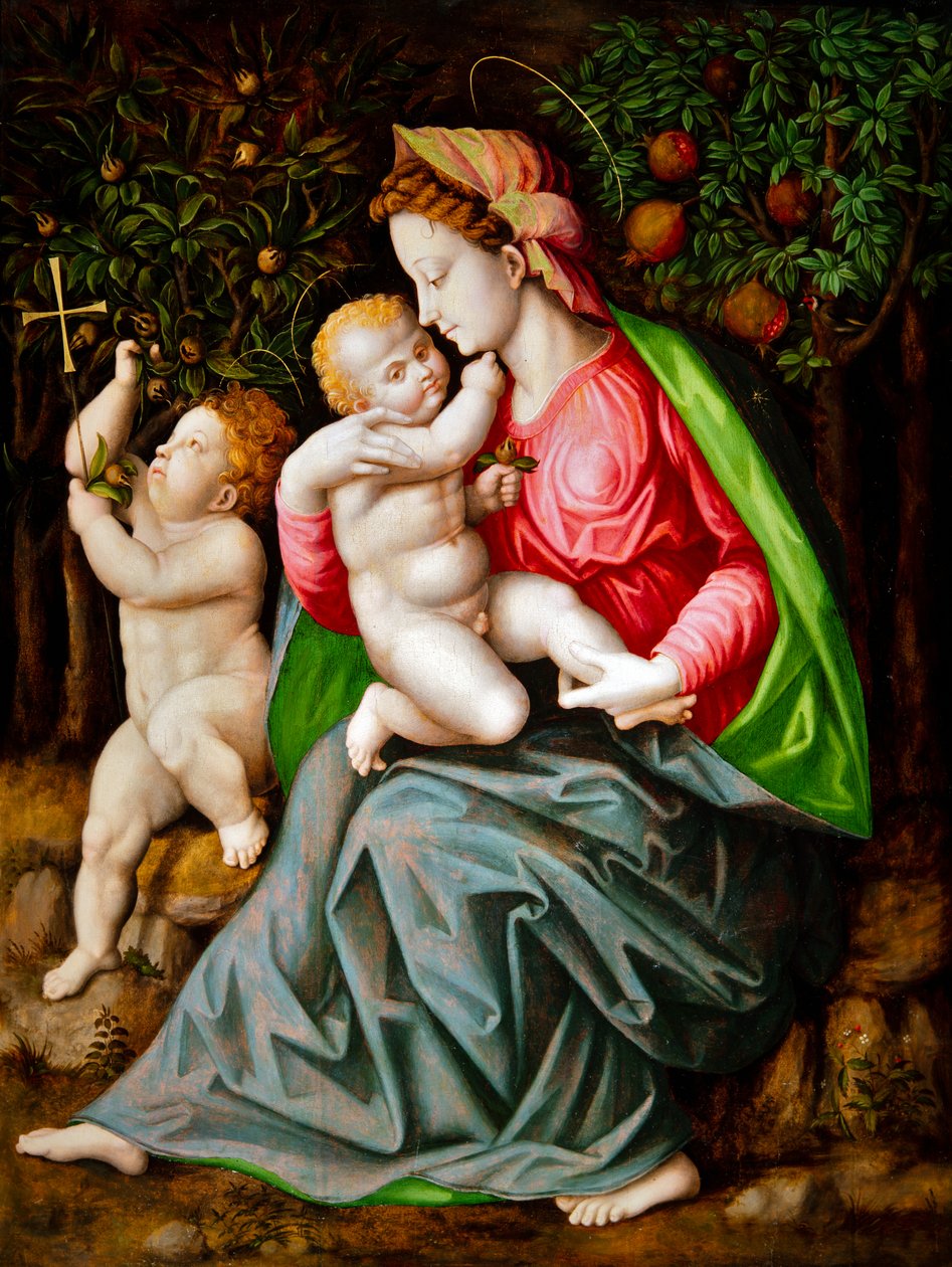 Dziewica z Dzieciątkiem z Dzieciątkiem św. autorstwa Francesco Ubertini Il Bacchiacca