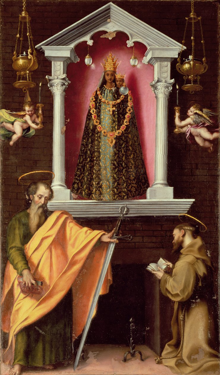 Madonna z Loreto ze św. Pawłem i św. Franciszkiem autorstwa Francesco Vanni