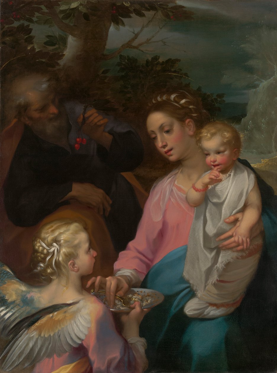 Odpoczynek podczas ucieczki do Egiptu, znany jako Madonna della Pappa autorstwa Francesco Vanni