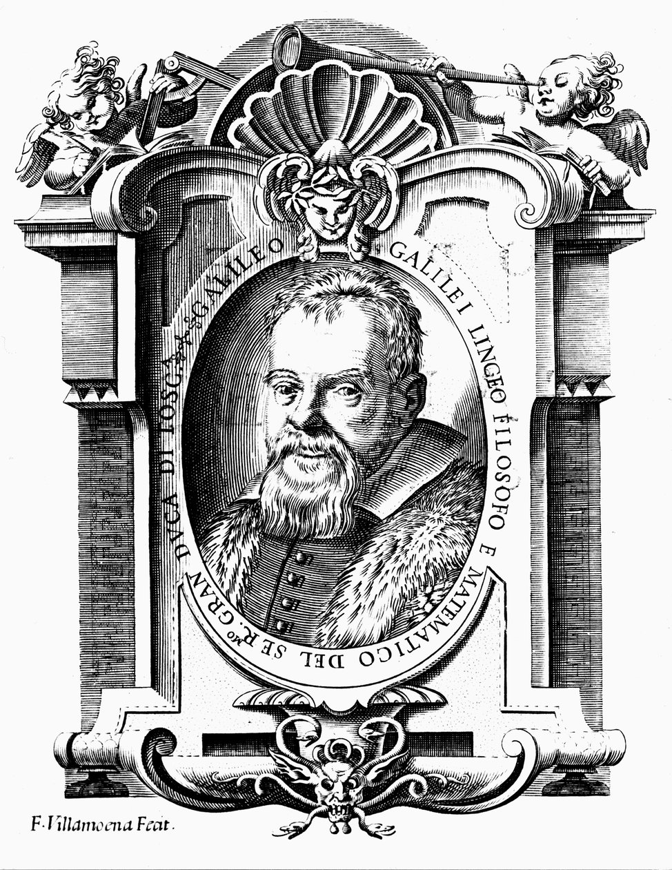 Galileo Galilei, włoski astronom i matematyk, początek XVII wieku autorstwa Francesco Villamena