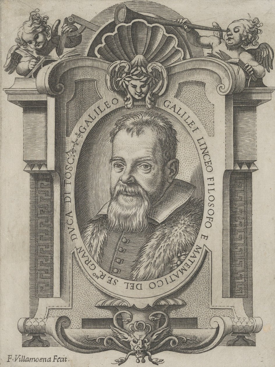 Portret Galileusza Galilei, 1613. autorstwa Francesco Villamena