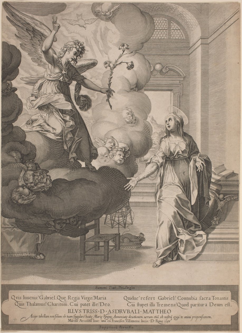 Zwiastowanie autorstwa Francesco Villamena, after Mario Arconio